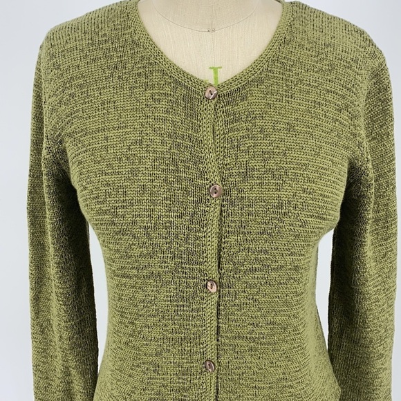 PENDLETON Beautiful Button up Kelly Green button Crewneck Sweater Size Small - Picture 4 of 8